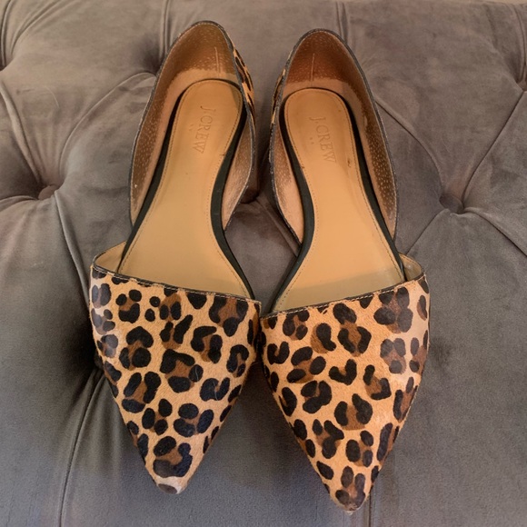 J. Crew Shoes - GUC J Crew D’orsay Leopard Print Flats